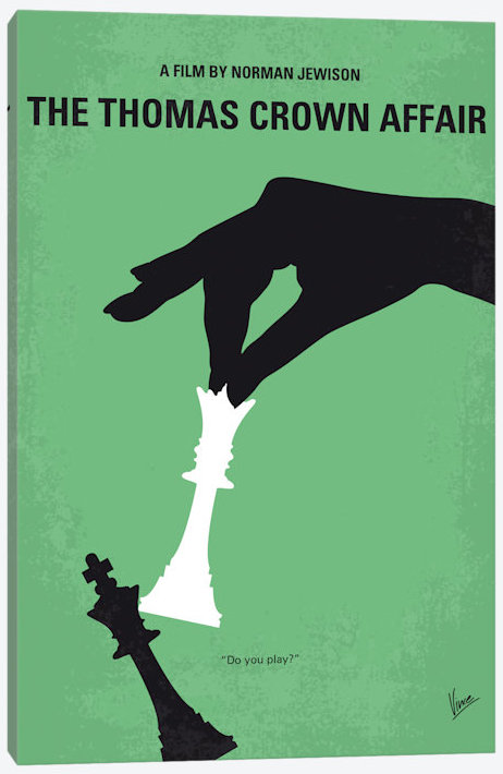 East Urban Home The Thomas Crown Affair Minimal Movie Poster Vintage Advertisement On Wrapped Canvas Wayfair