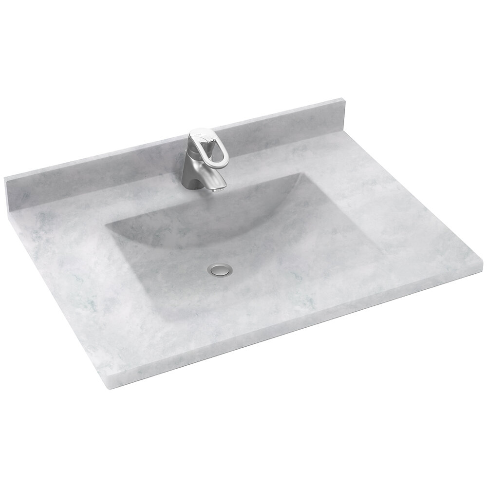 Contour Solid Surface 31 Single Bathroom Vanity Top