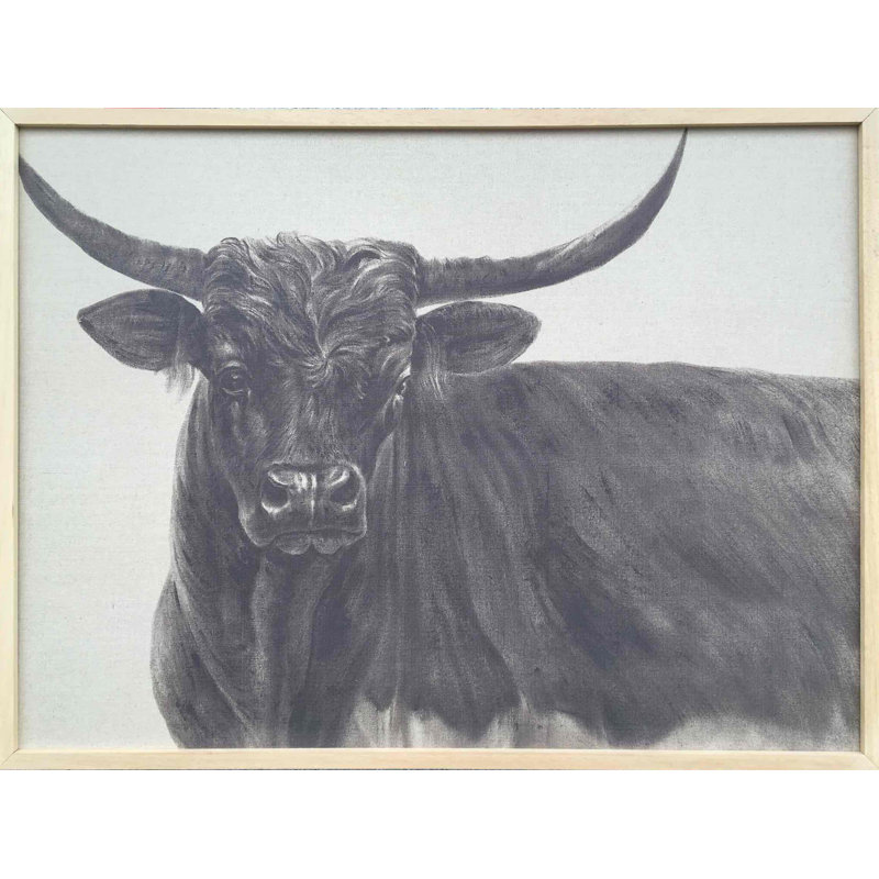 Union Rustic The Bull Ii Oil Painting Print On Wrapped Canvas
