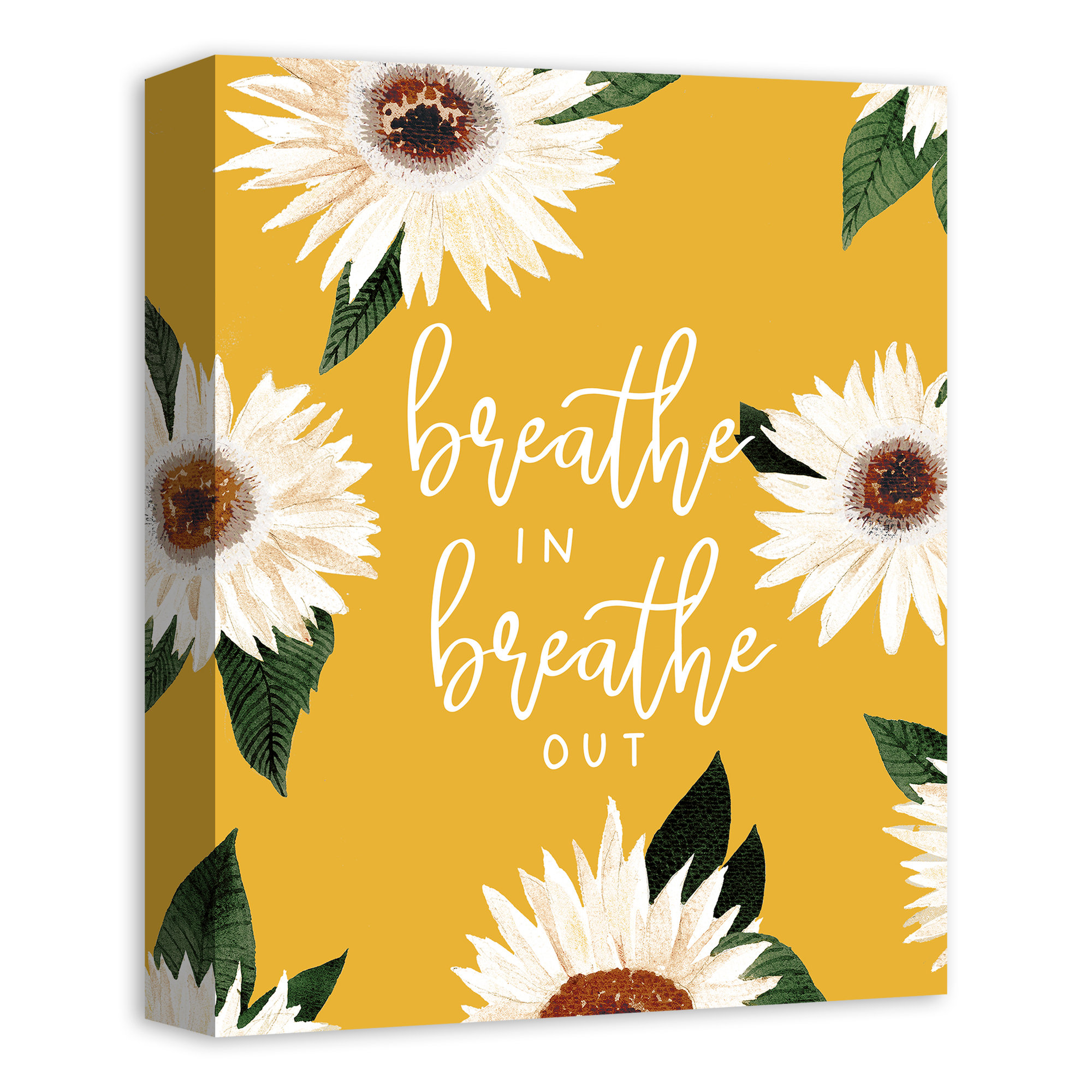 Red Barrel Studio Breathe In Breathe Out Textual Art Print On Canvas Wayfair