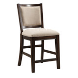 Darnell Square Back Upholstered 24 Bar Stool (Set of 2) by Charlton Home®