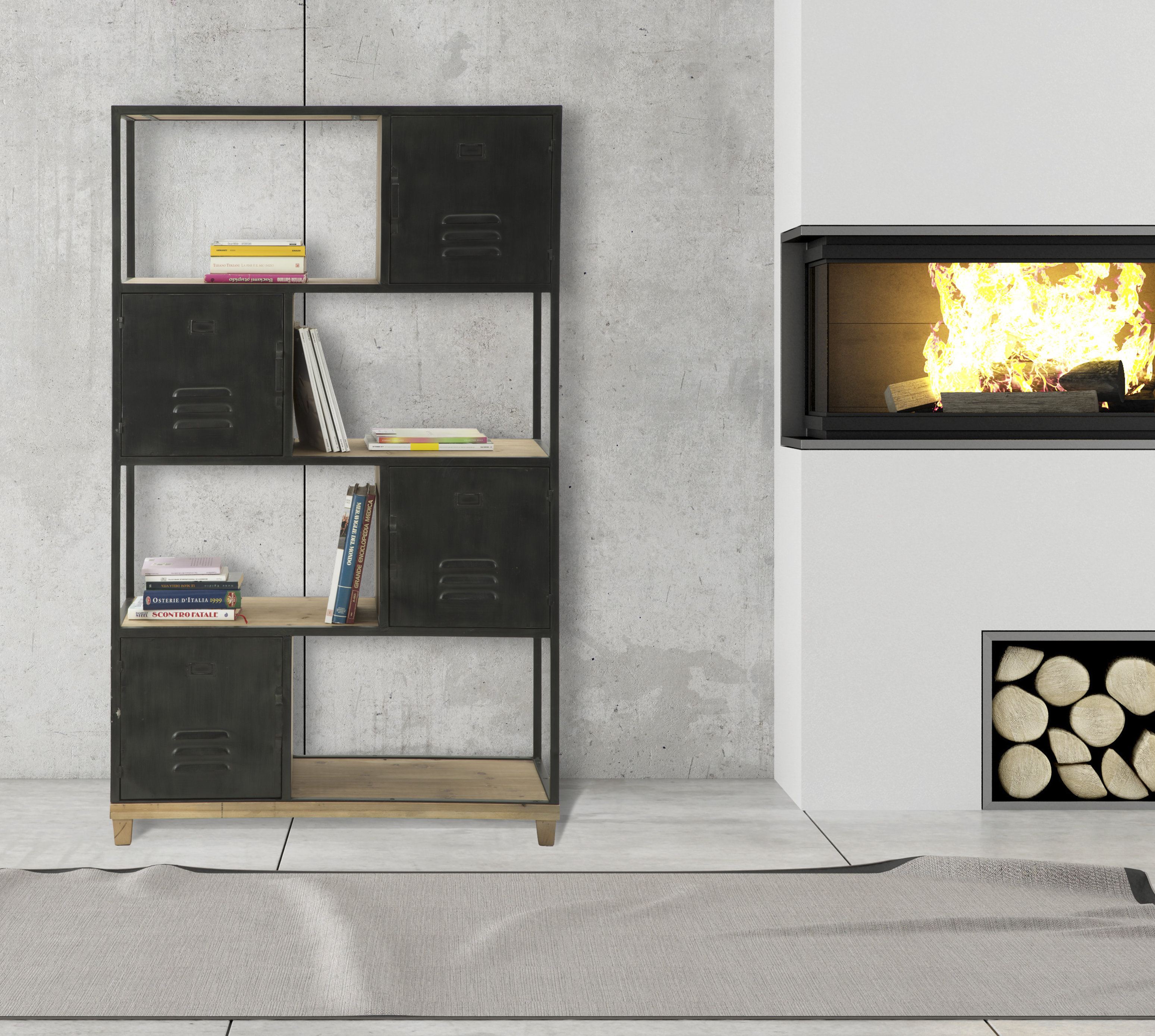 Williston Molly 162Cm H x 100Cm W Steel Standard Bookcase