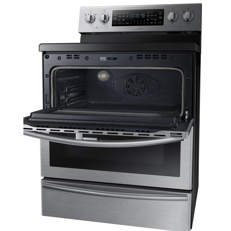 Samsung 30 5 9 Cu Ft Electric Flex Duo Range With Soft Close Door Reviews Wayfair