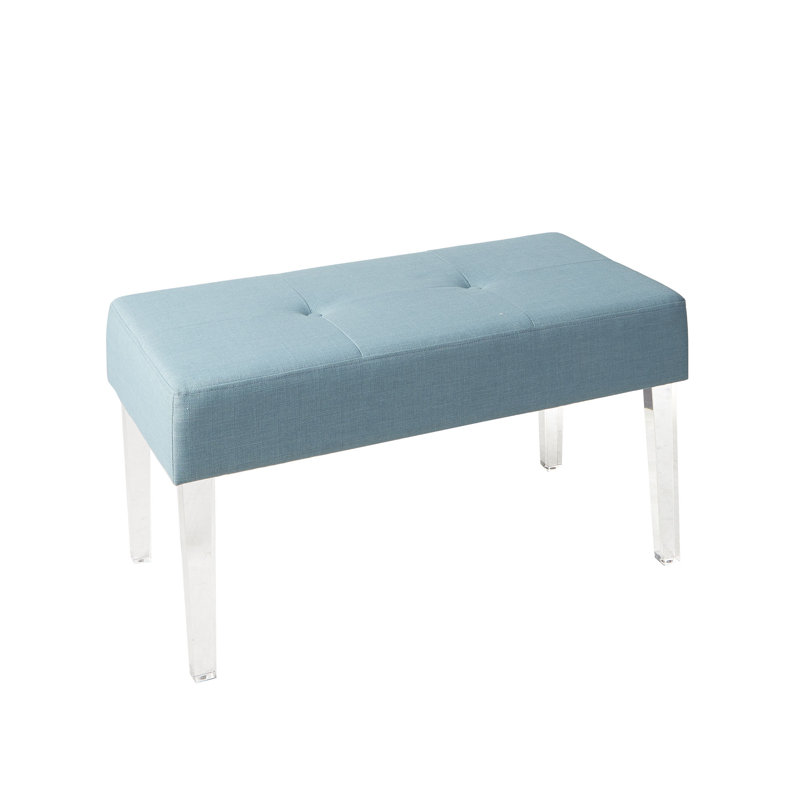 Amey Acrylic Leg Rectangular Upholstered Bench Amey Acrylic Leg Rectangular Upholstered Bench