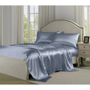 4 Piece 280 Thread Count Satin Sheet Set