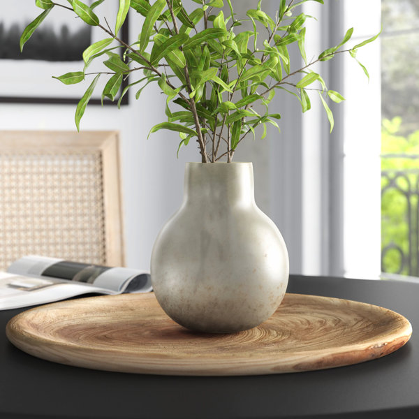 Talapoosa White Iridescent Glass Table Vase Reviews Joss Main