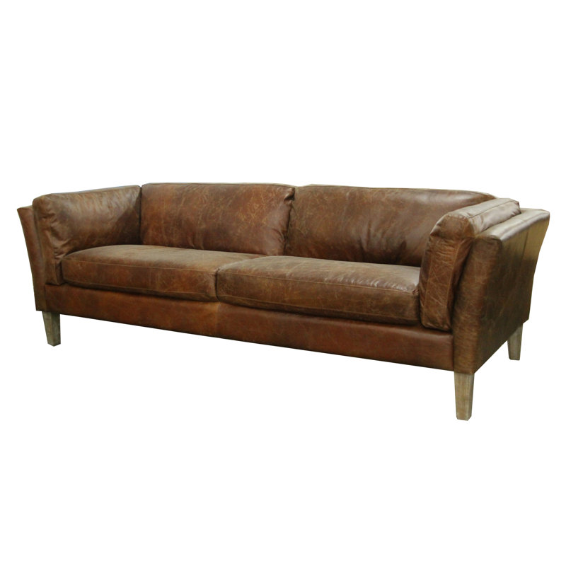 Foundry Select Carlsen Leather Sofa Reviews Wayfair Foundry Select Carlsen Leather Sofa