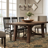 Colborne Acacia Solid Wood Dining Table by Laurel Foundry Modern Farmhouse