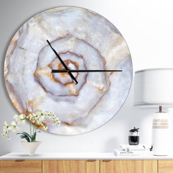 Ebern Designs Sentimental Cherry Abstract Metal Wall Clock Wayfair