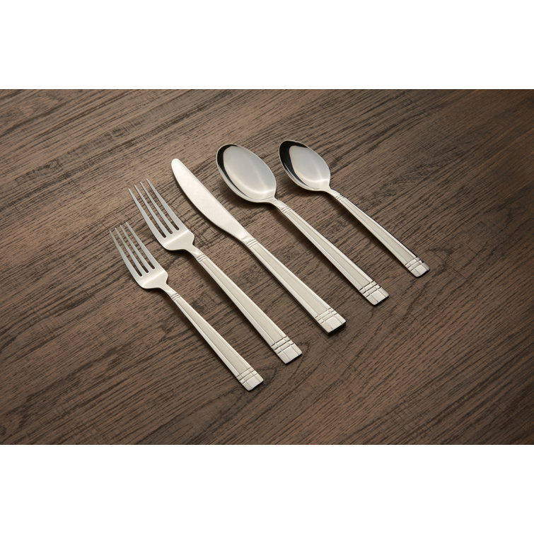 Cambridge Silversmiths Axis Stainless Steel Flatware Set of 20