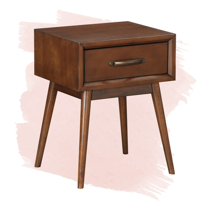 Foundstone Morris Mid Century Modern End Table With Storage