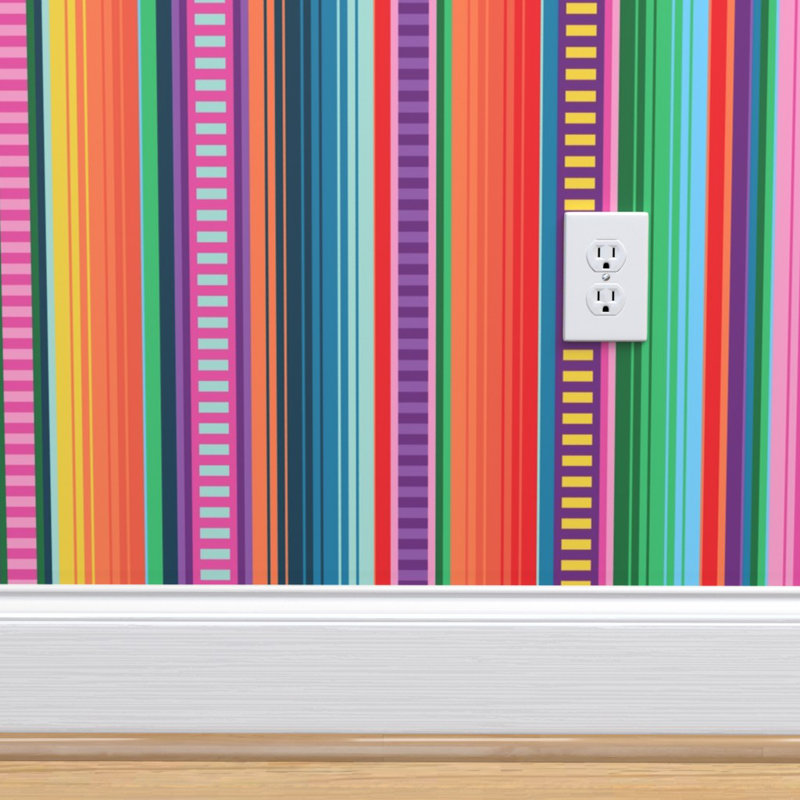 Ivy Bronx Covington Stripe Removable Peel And Stick Wallpaper