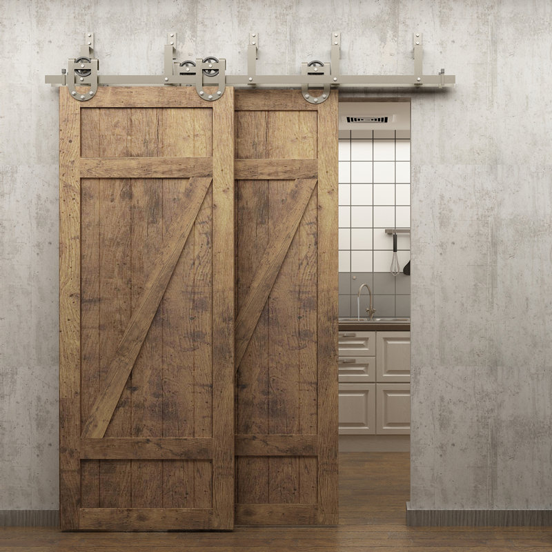 Colonial Elegance Paneled Wood Unfinished Barn Door Without