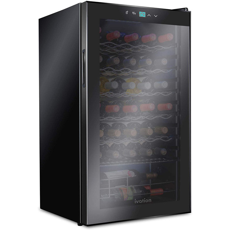Ivation 34 Bottle Single Zone Freestanding Wine Refrigerator Reviews Wayfair