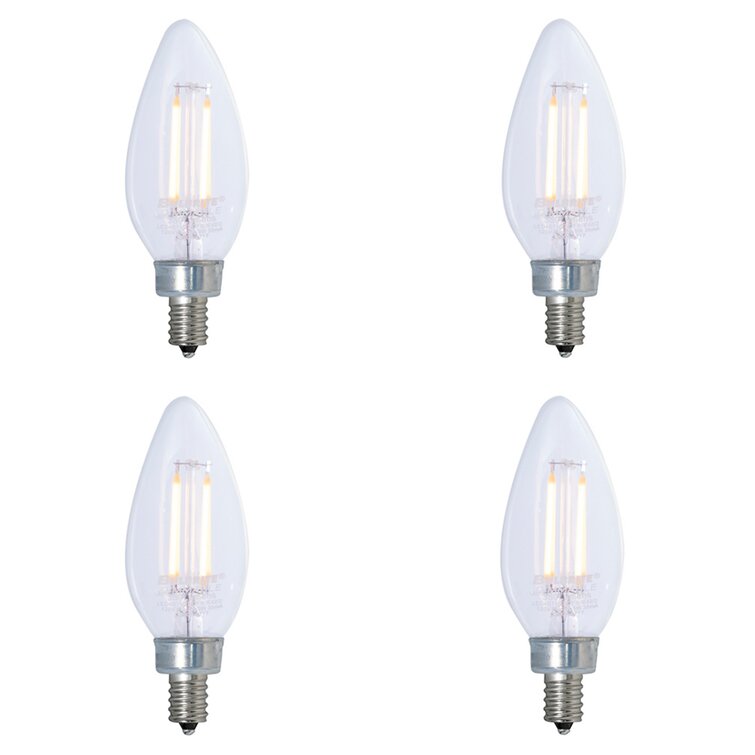 4 Pack CTKcom G45 4W Candelabra LED Bulbs Dimmable E14 Base Vintage Edison Incandescent Bulb 40W Equivalent 6000K Daylight White Bulbs for Home,Pendant Light,Sconces,Light Fixtures AC110V~130V 