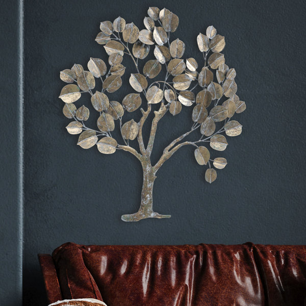 Autumn Tree of Life 3-D Metal Wall Art Sculpture Textured Finish Indoor/Outdoor 