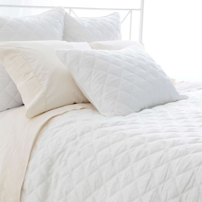 Quilted Silken Solid Coverlet