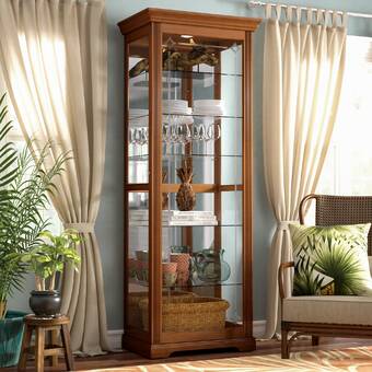 Charbonneau Lighted Curio Cabinet Reviews Joss Main