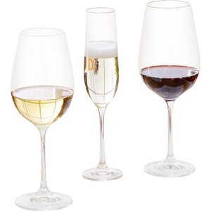 Wayfair Basics 18 Piece Wine & Champagne Glass Set