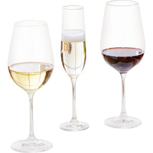 Wayfair Basics 18 Piece Wine & Champagne Glass Set