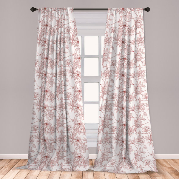 East Urban Home Ambesonne Vintage Curtains Rustic Sprigs With