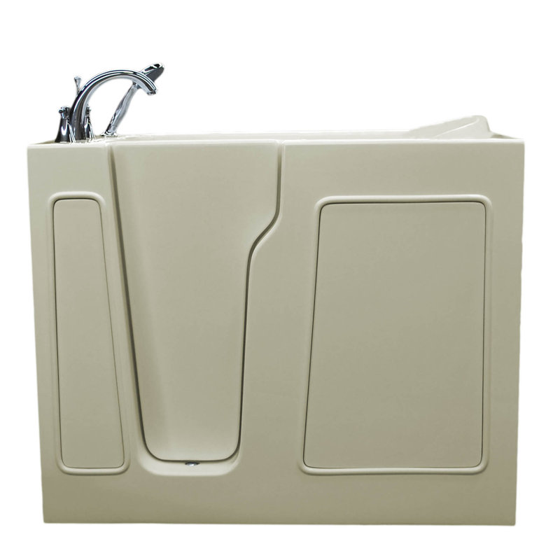 Therapeutic Tubs Prairie 46 X 26 Walk In Soaking Fiberglass Bathtub With Faucet Wayfair