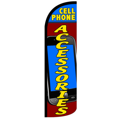 Cell Phone Accessories Deluxe Polyester 138 x 38 in Feather Banner NeoPlex