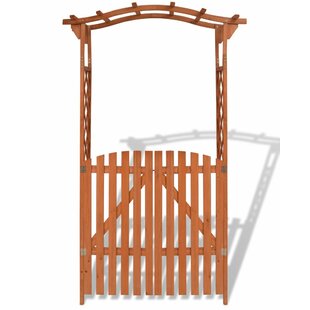Garden Solid Wood Arch With Gate By Symple Stuff