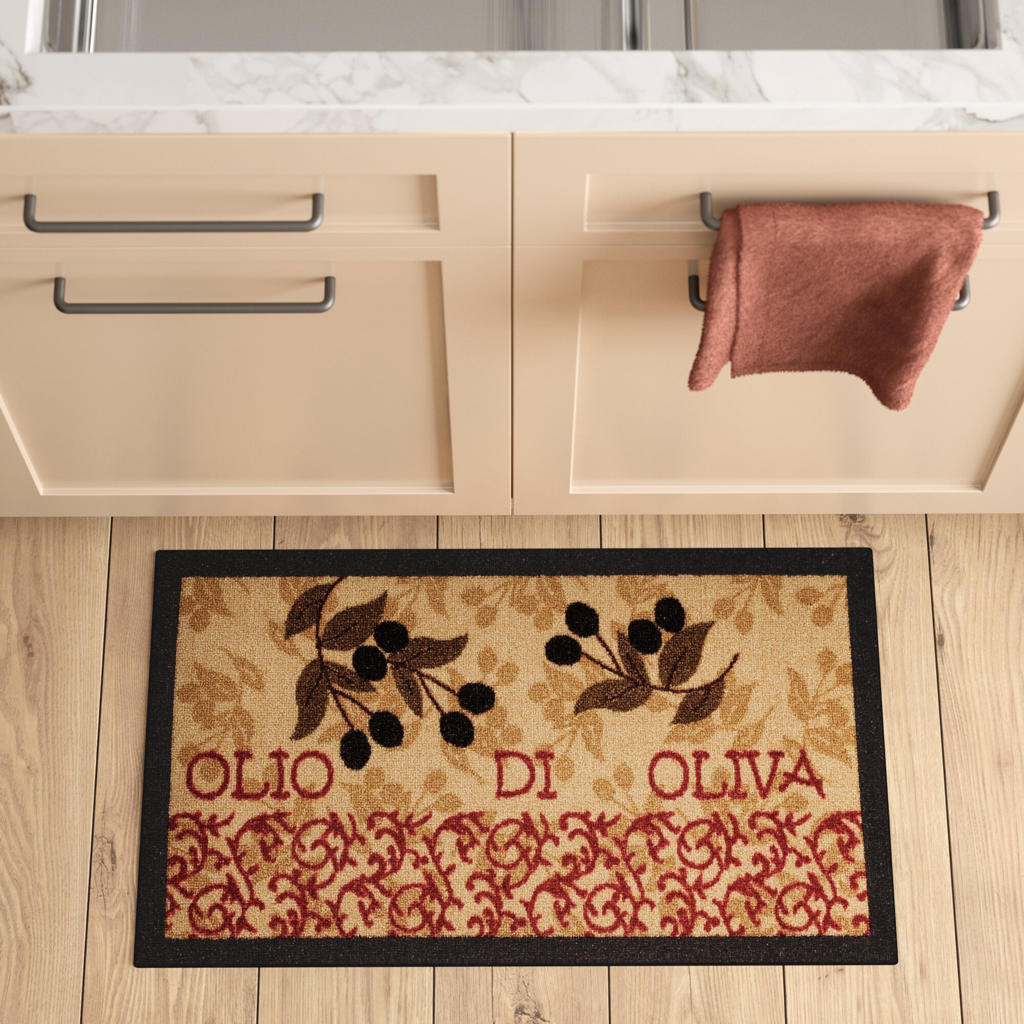 Fleur De Lis Living Birdsview Italian Olive Garden Kitchen Mat