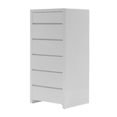 Donaghy 6 Drawer Lingerie Chest Latitude Run Color White