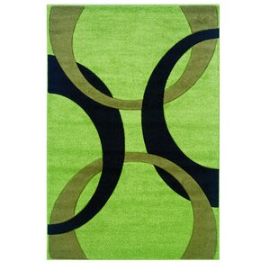 Manchester Hand-Woven Green/Black Area Rug