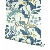 NORWALL PASTEL YELLOW BLUE FLORAL QUALITY FEATURE VINYL WALLPAPER CM28632