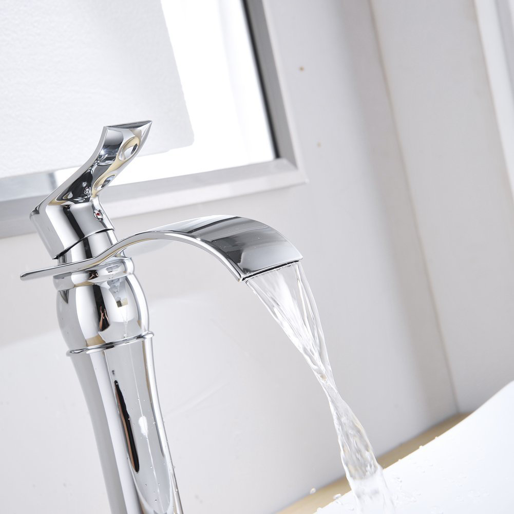 Aquafaucet DFI Waterfall Vessel Sink Bathroom Faucet & Reviews Wayfair