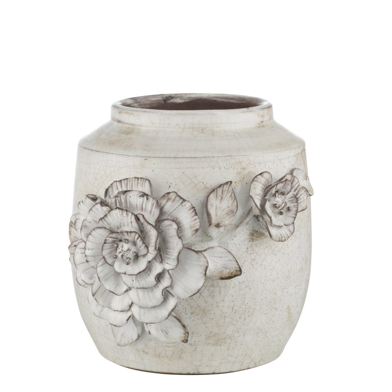 Home Furniture Diy Lene Bjerre Large Rosalie White Ceramic Flower Pot Planter Home 16 X 18cm Kisetsu System Co Jp