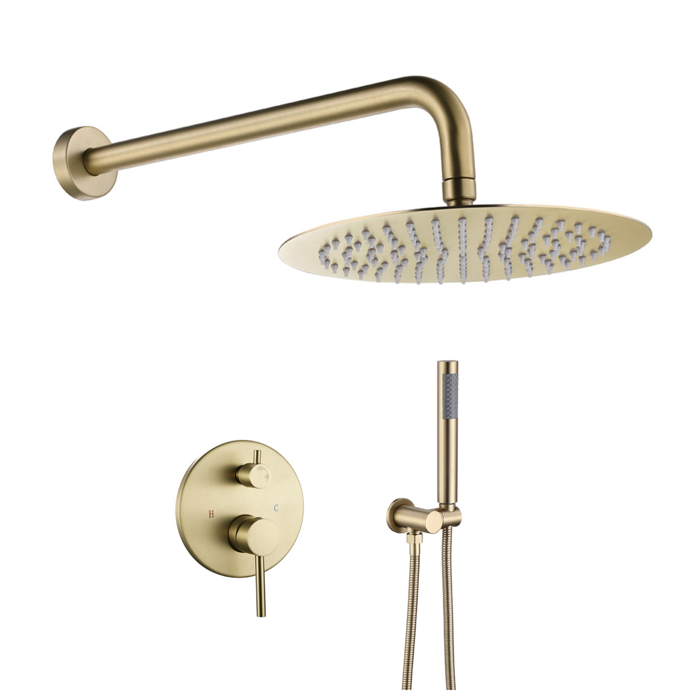 maxbrass Complete Shower System With Rough-In Valve & Reviews | Wayfair