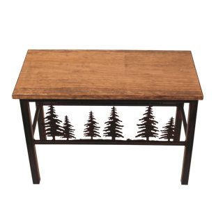 Go to store & view more images Millwood Pines Holden Feather Tree Scene Wood/Metal Bench
