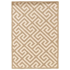 Hand-Hooked Brown/Ivory Area Rug