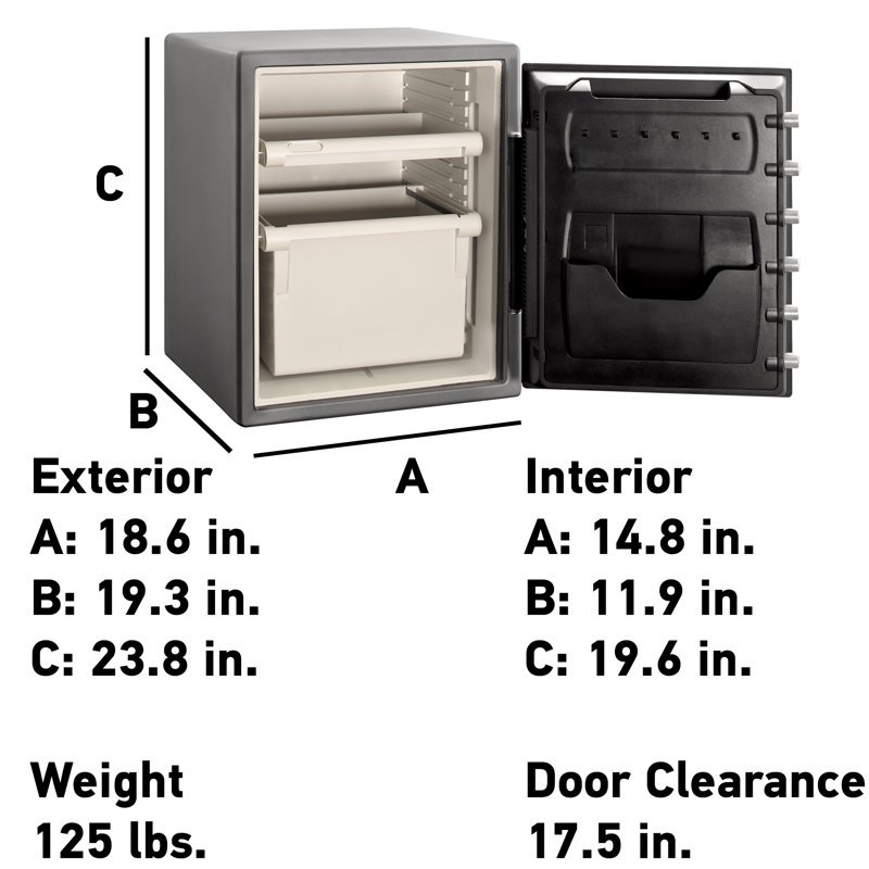 Sentrysafe Water Resistant Combination File Safe With Dial