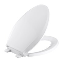 New Slow/Softly Closing Wood Toilet Seat Cover with Chrome Hinges Bathroom WC 