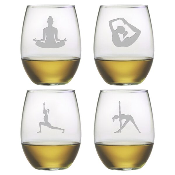 The Yoga Wine Glass Set product recommended by Jessica Wilke on Improve Her Health.