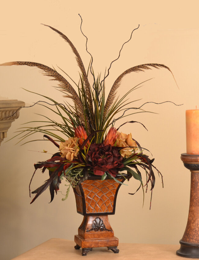feather vase arrangements