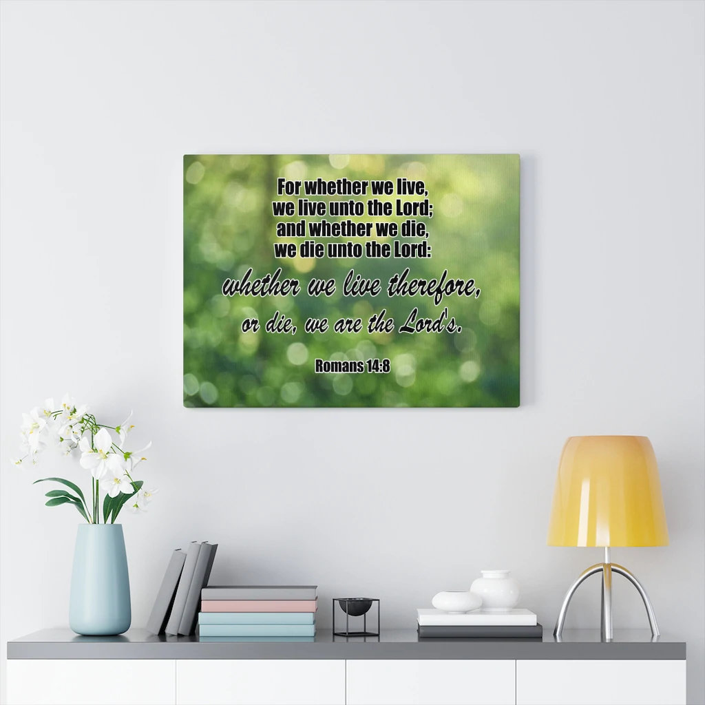 Trinx live unto the lord romans 14 8 wrapped canvas textual art wayfair