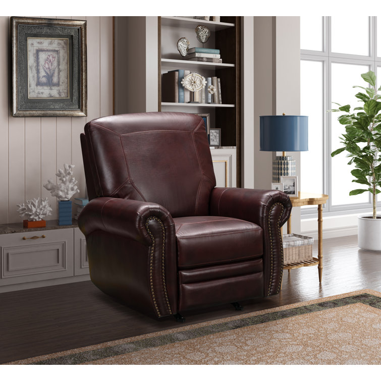 Red Barrel Studio® Gracela 39'' Wide Genuine Leather Power Rocker