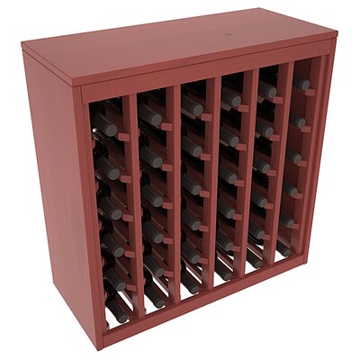 Karnes Pine Deluxe 36 Bottle Floor Wine Rack Red Barrel Studio