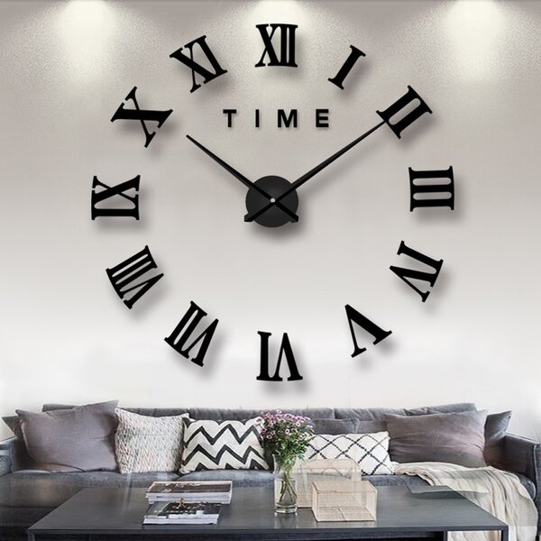 Picture Frame Wall Clock Black Analog Time Display Photo LOVE Decoration modern 