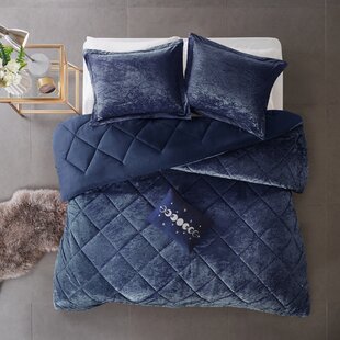 navy blue 220 x 240 cm Eurofirany bedspread velvet velvet bedspread quilted blanket throw quilt elegant glamour bedroom living room guest lounge
