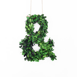 Faux Boxwood Letter Wreath