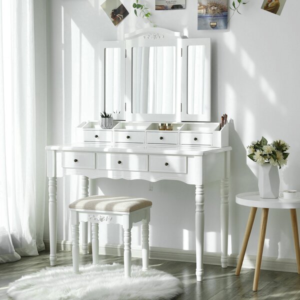 Fully Assembled Makeup Vanity  Wayfair