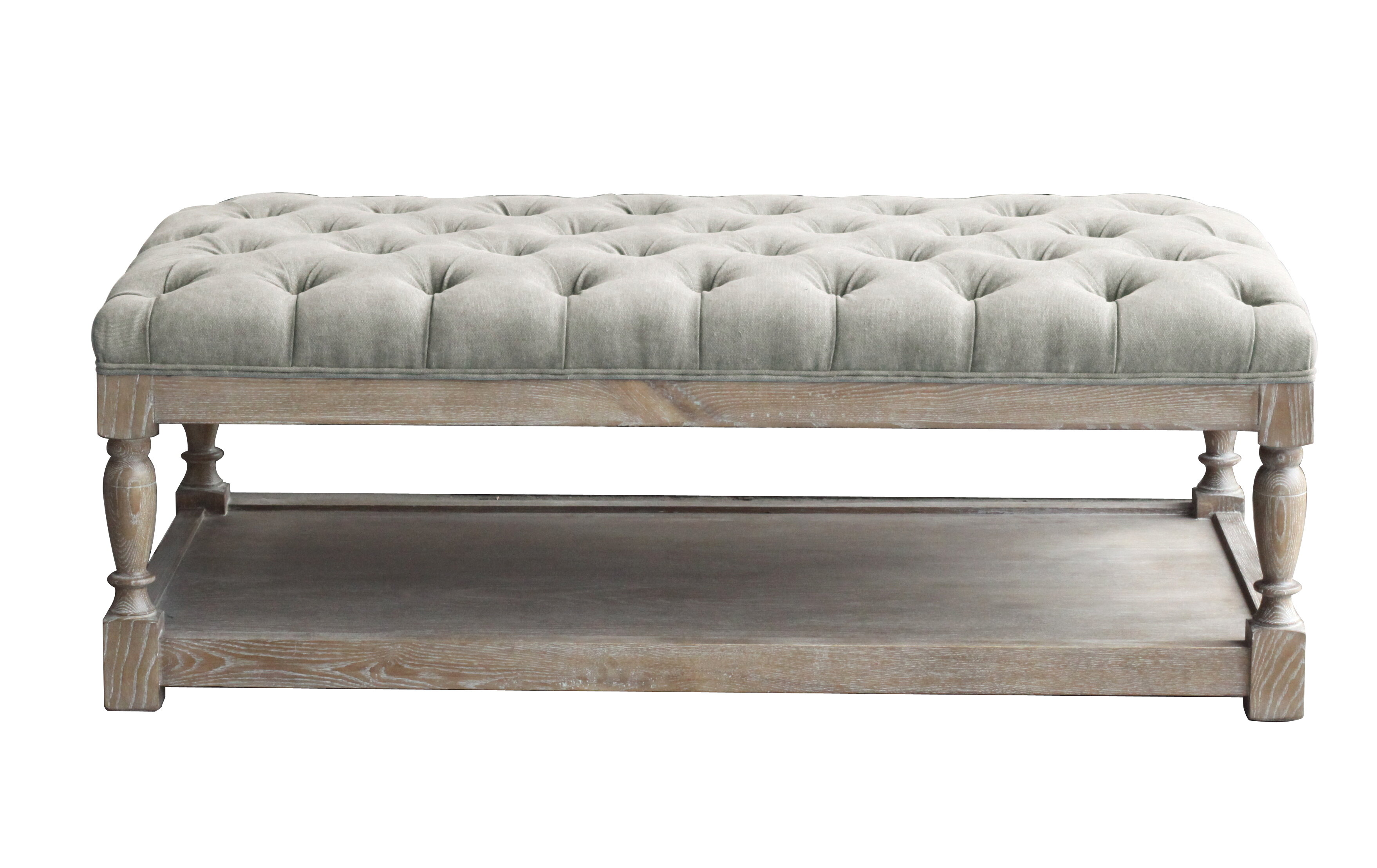 fabric tufted ottoman coffee table