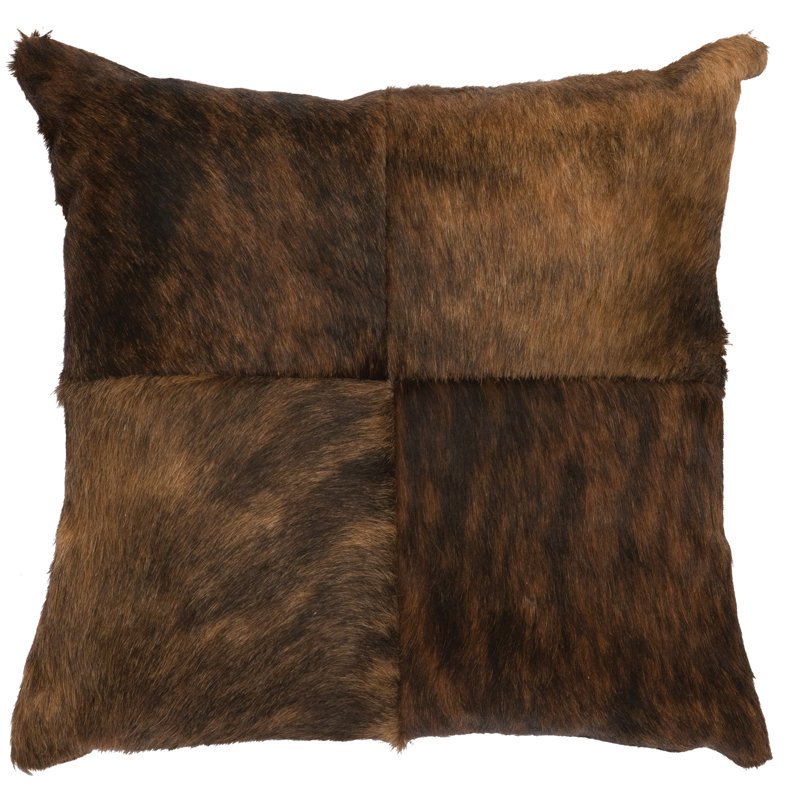 Bloomsbury Market Strathairn Pillows Hair On Hide Leather Throw